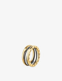 Bvlgari B.zero1 18ct Yellow Gold and Stainless Steel Two-Band Ring