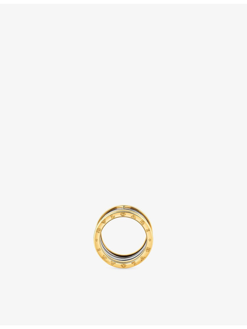 Bvlgari B.zero1 four-band ring in gold and steel, imported from the UK
