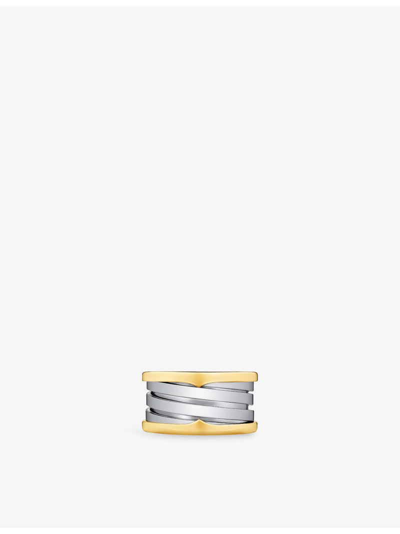 Bvlgari B.zero1 four-band ring in gold and steel, imported from the UK