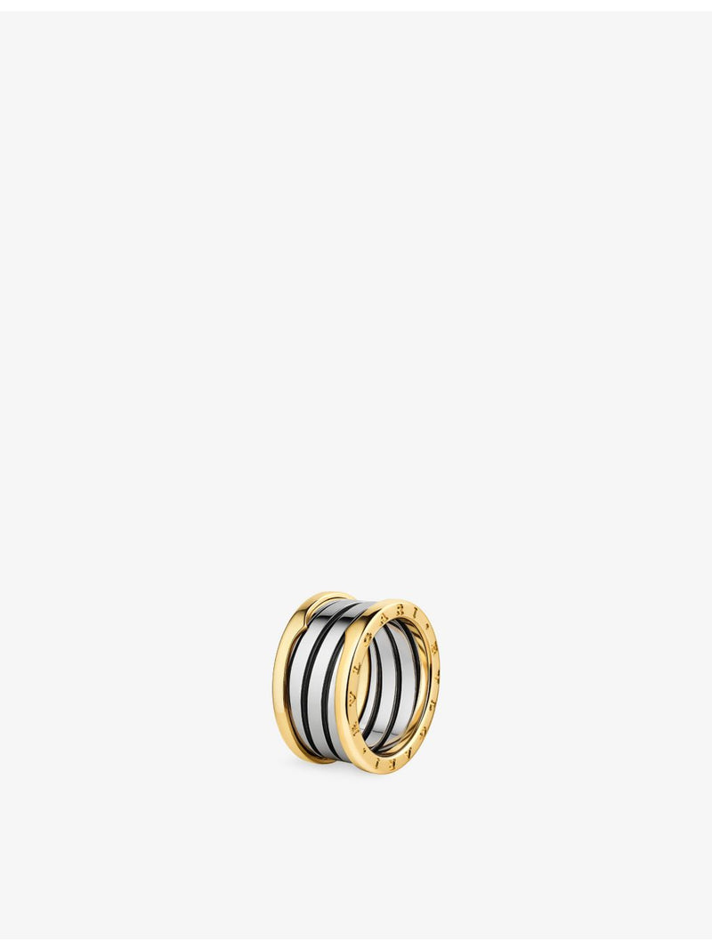 Bvlgari B.zero1 four-band ring in gold and steel, imported from the UK