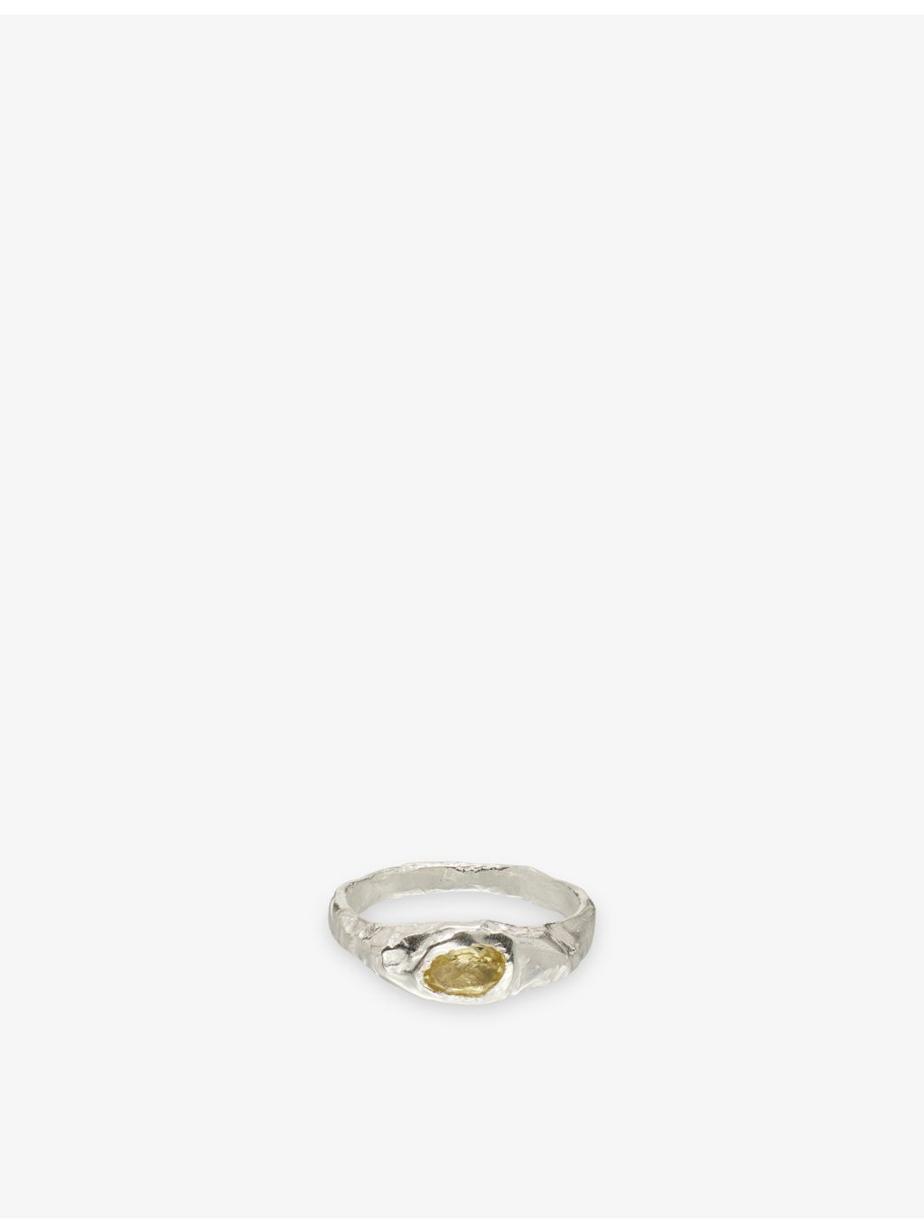 Simuero sterling silver lemon quartz ring, imported from the UK