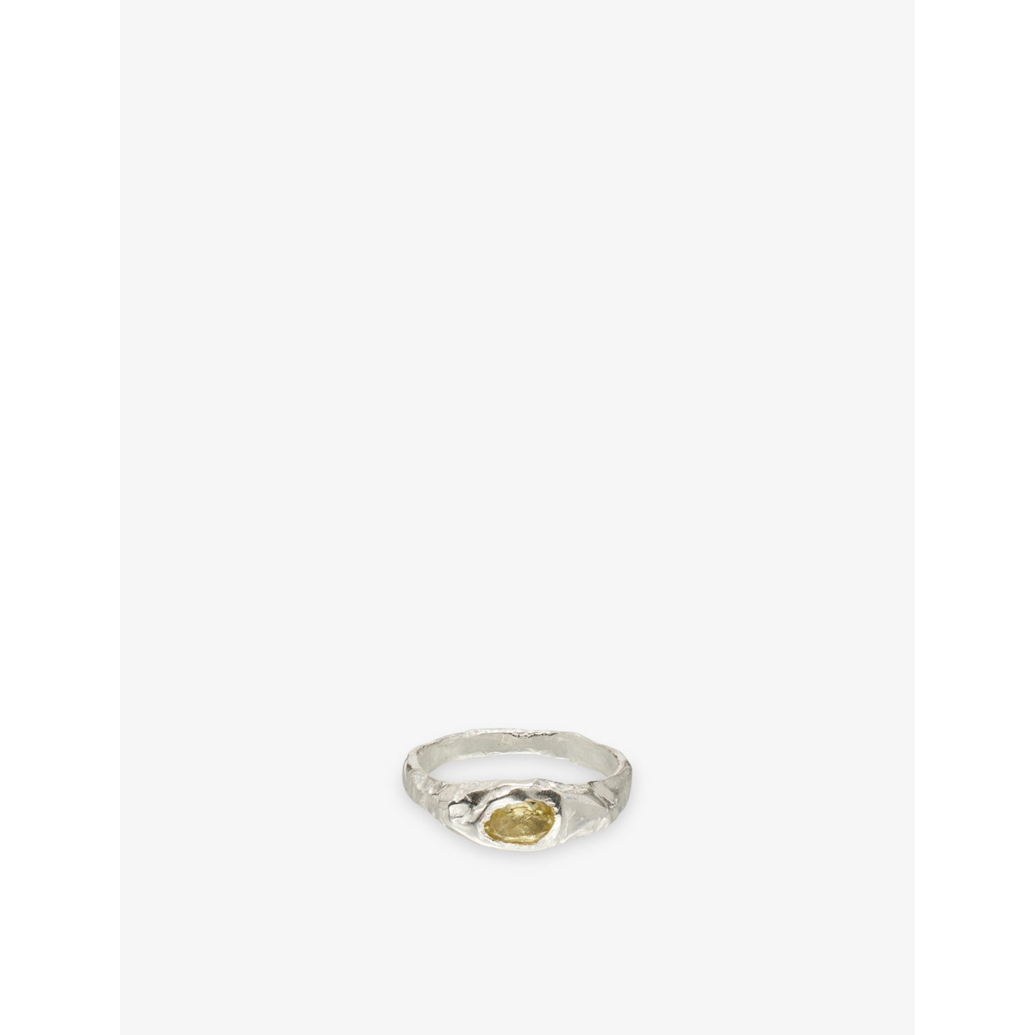 Polo Yellow Sterling-Silver And Lemon Quartz Ring - L