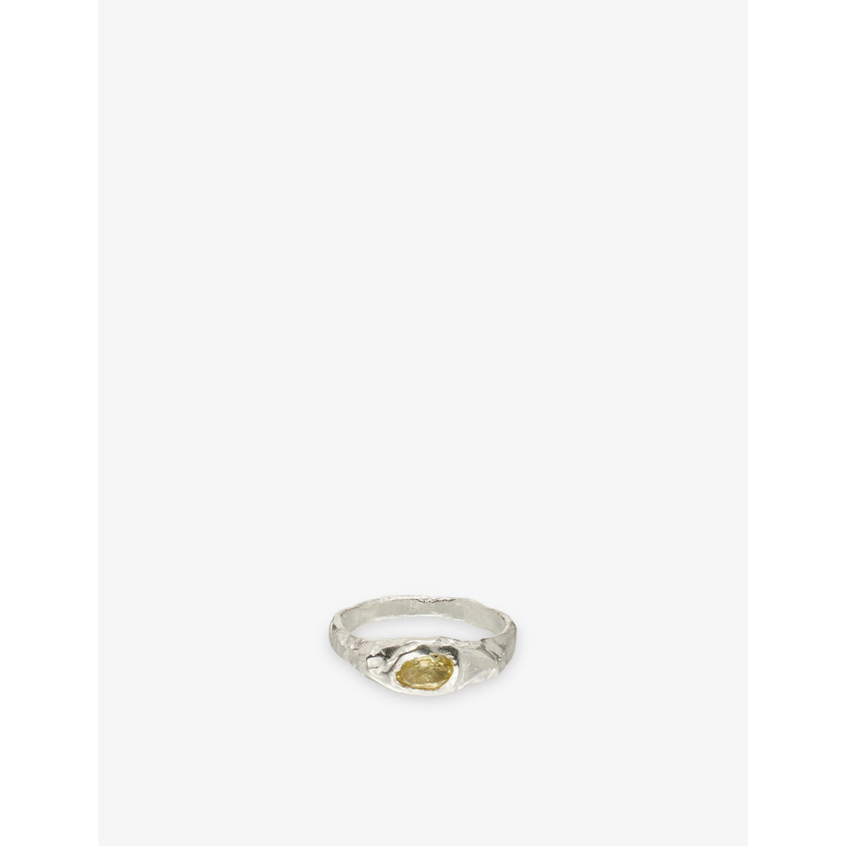 Polo Yellow Sterling-Silver And Lemon Quartz Ring - L