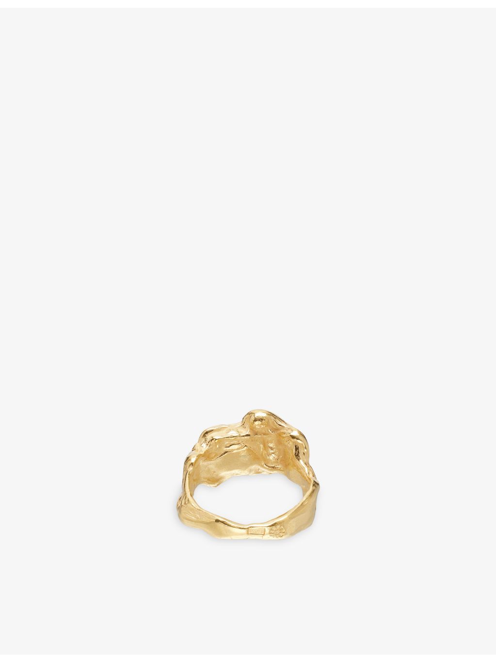 Simuero gold vermeil ring with smoky quartz, imported from the UK
