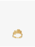 Simuero gold vermeil ring with smoky quartz, imported from the UK