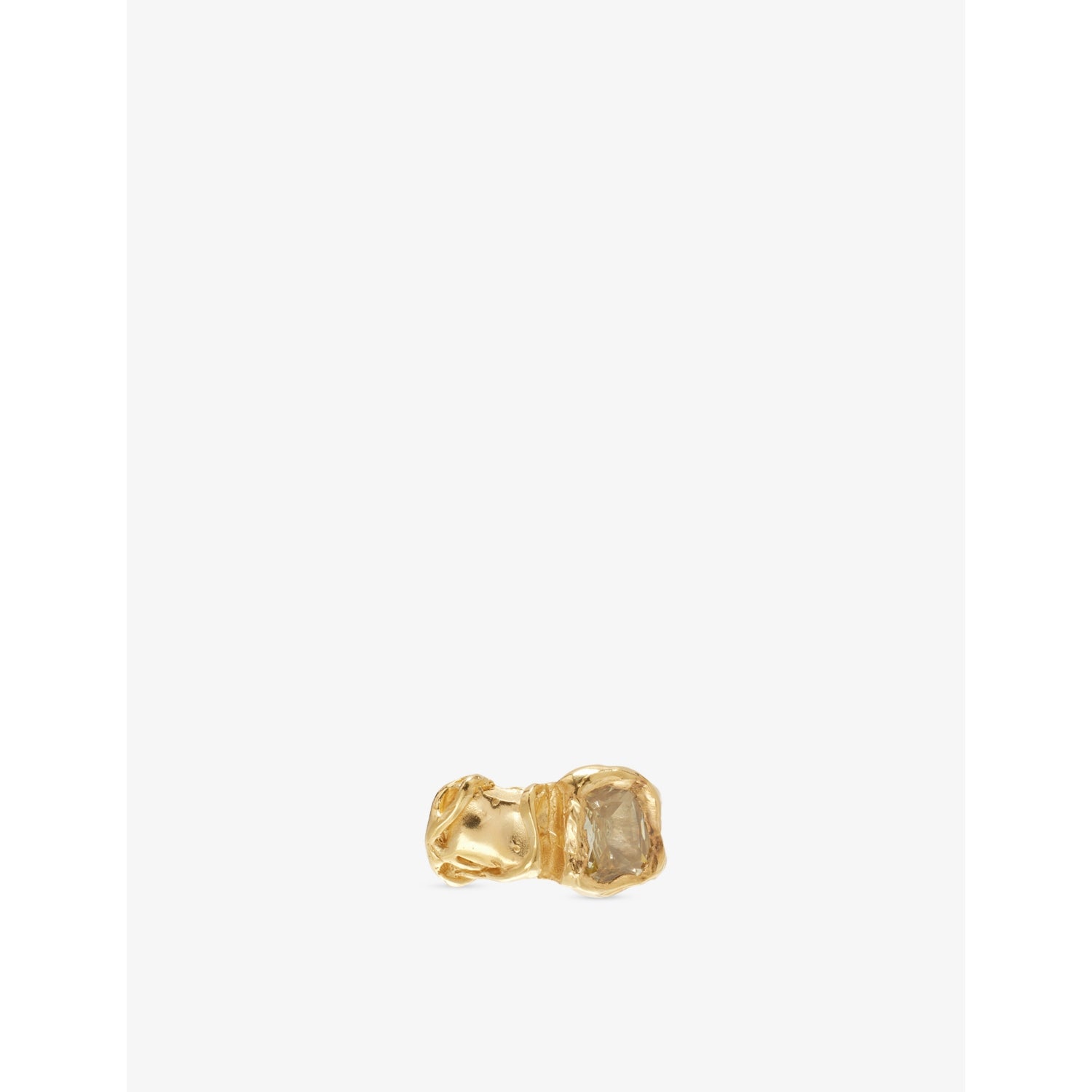 Vera 18ct Yellow Gold-Plated Sterling-Silver Ring - L