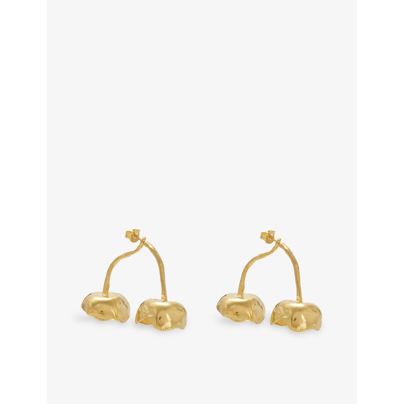 Cerezas 18ct Yellow Gold Vermeil Earrings - GOLD