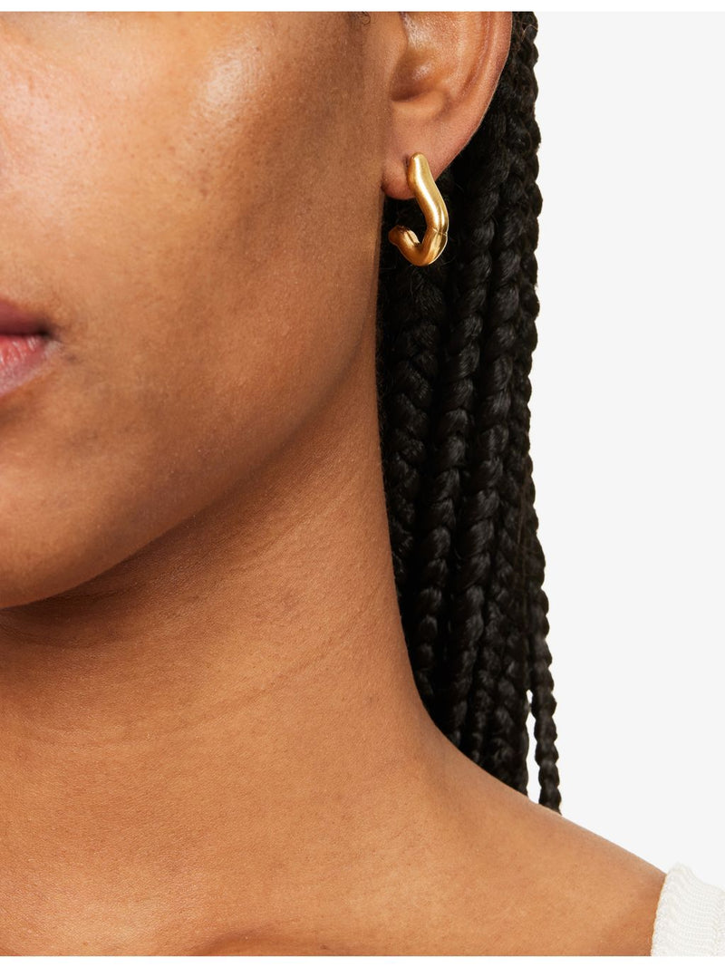 Gamba 18ct gold plated earrings 21 x 15 mm (British brand)