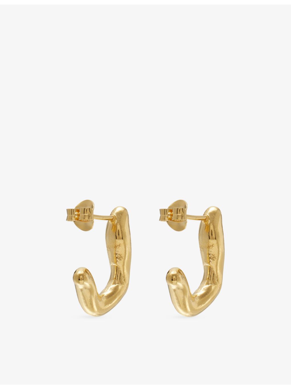 Gamba 18ct gold plated earrings 21 x 15 mm (British brand)