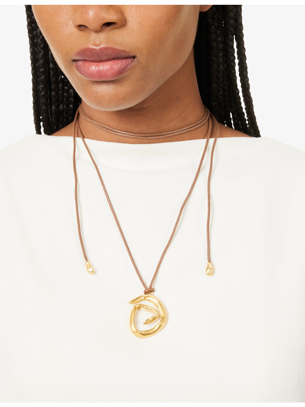 Simuero Espiral necklace in gold-plated brass (British brand)