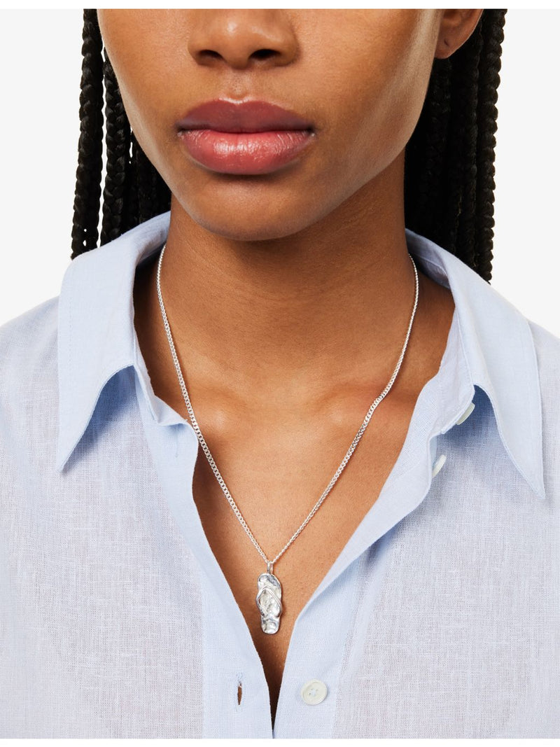 Simuero sterling silver necklace with abstract pendant, imported from the UK