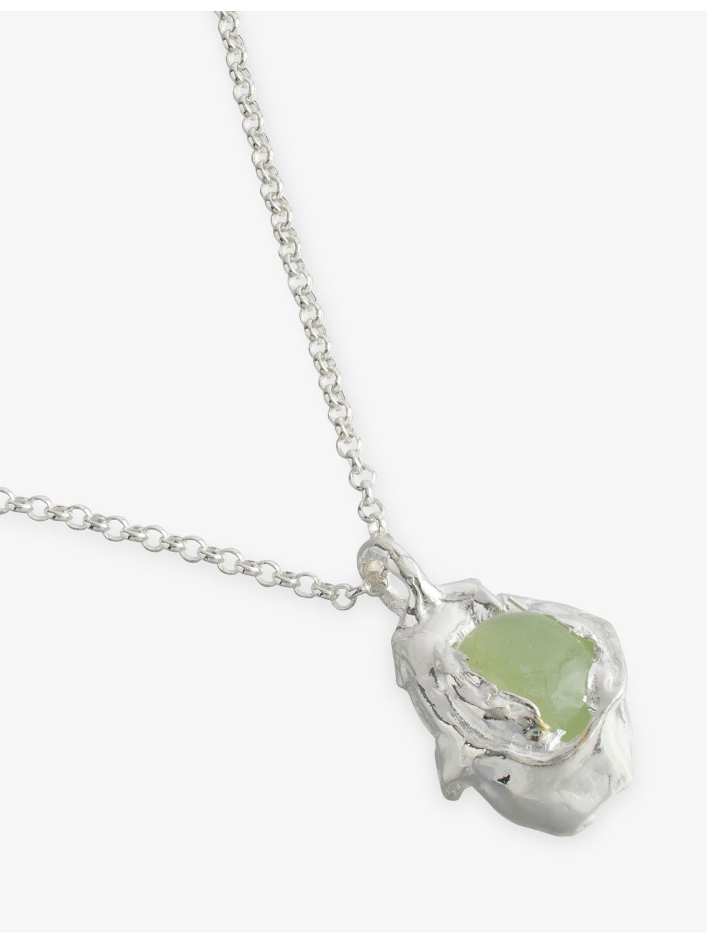 Simuero Nectar Uva sterling silver necklace with Prehnite, imported from the UK