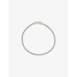 Rope Rhodium-Plated 925 Sterling Silver Bracelet - 7in