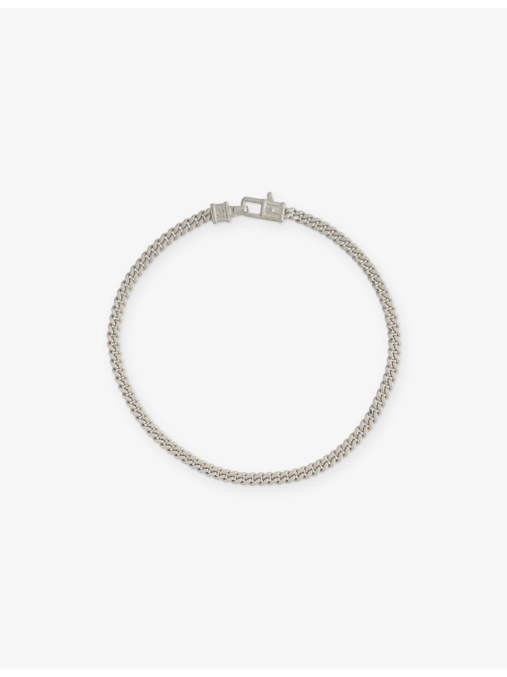 Tom Wood Curb M rhodium-plated sterling silver bracelet, UK version