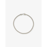 Curb M Rhodium-Plated 925 Sterling Silver Bracelet - 7in