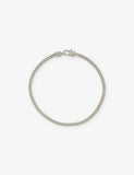 Tom Wood Curb M Rhodium-Plated 925 Sterling Silver Bracelet