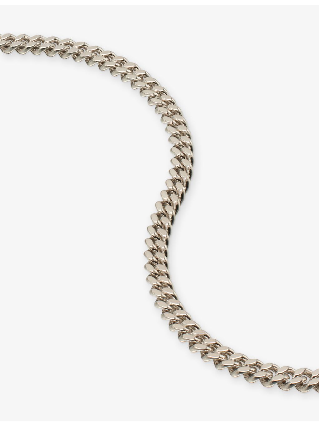 Tom Wood medium curb chain necklace rhodium-plated sterling silver, UK version