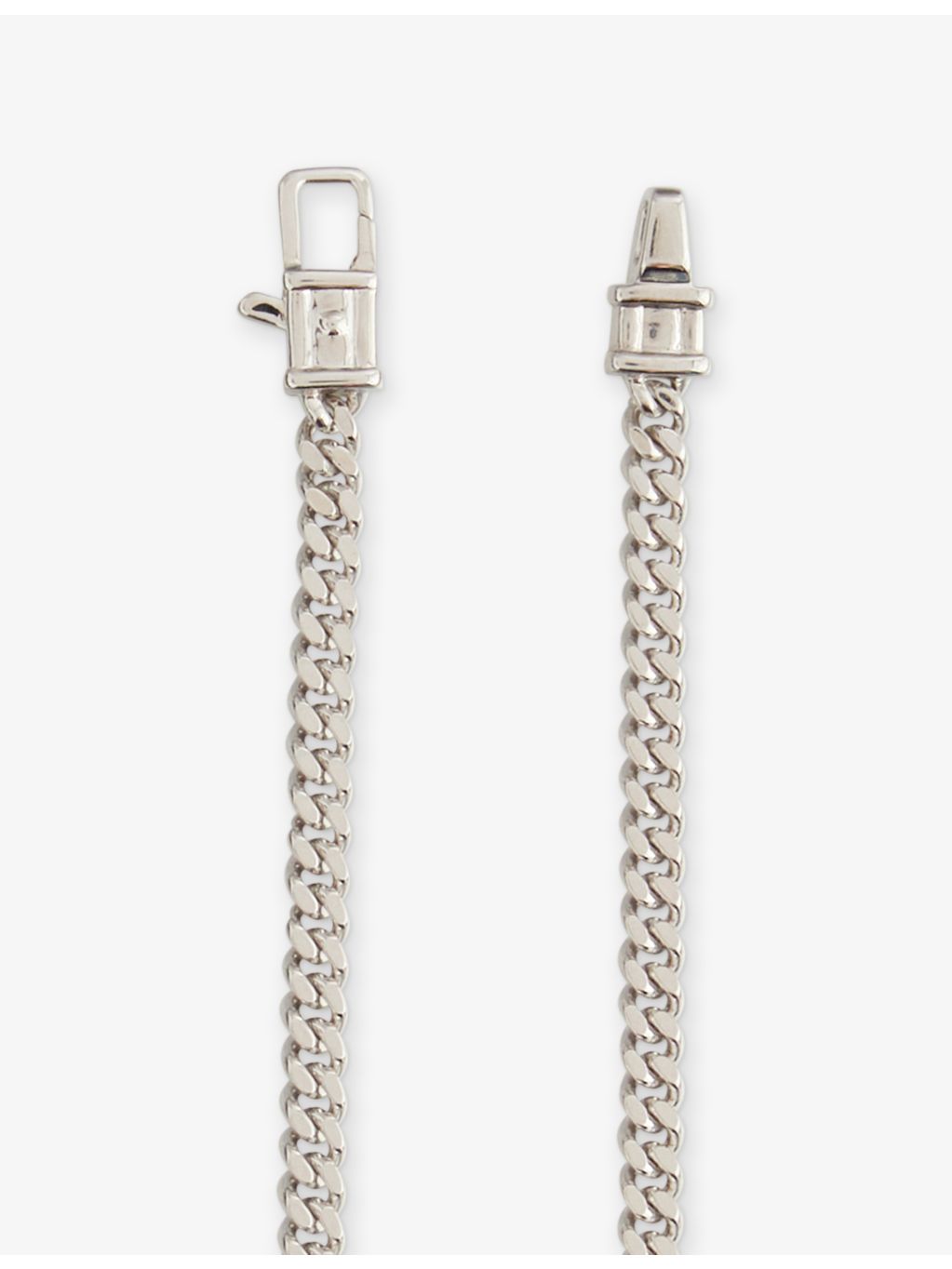 Tom Wood medium curb chain necklace rhodium-plated sterling silver, UK version