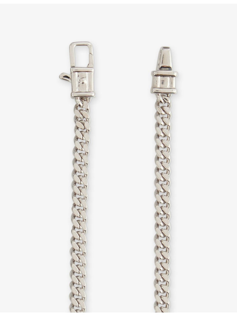 Tom Wood medium curb chain necklace rhodium-plated sterling silver, UK version