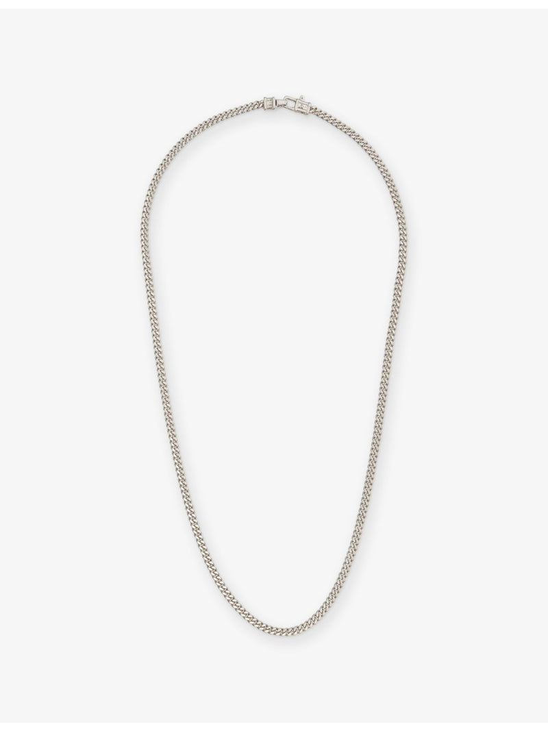 Tom Wood medium curb chain necklace rhodium-plated sterling silver, UK version