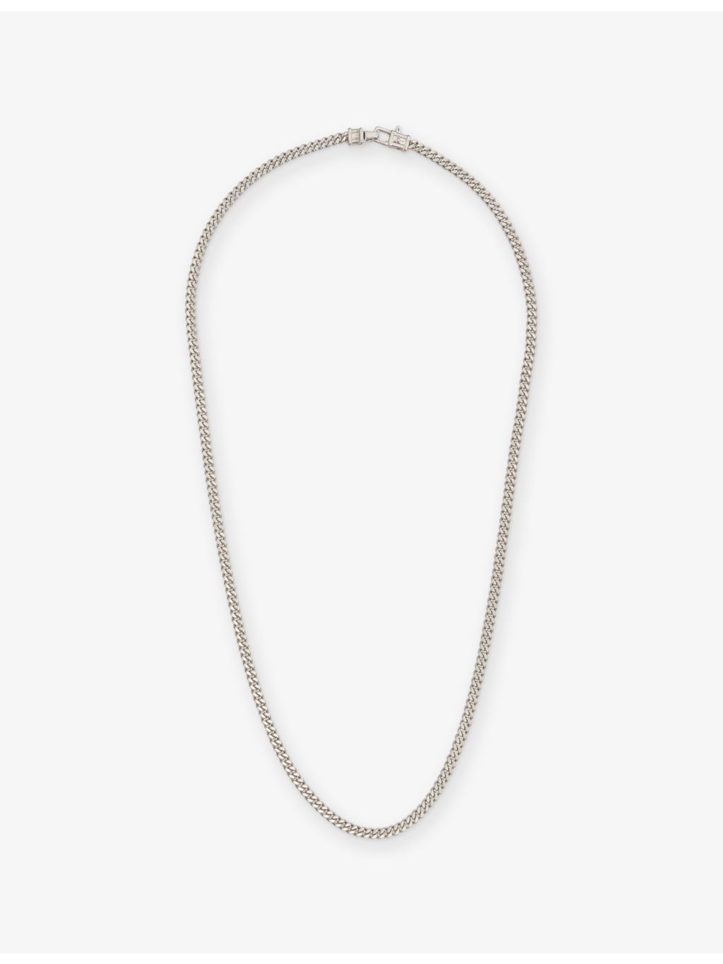 Tom Wood medium curb chain necklace rhodium-plated sterling silver, UK version