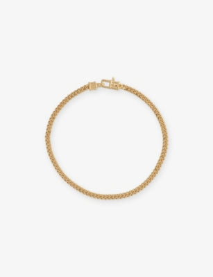 Tom Wood Curb M 18ct Gold-Plated 925 Sterling Silver Bracelet
