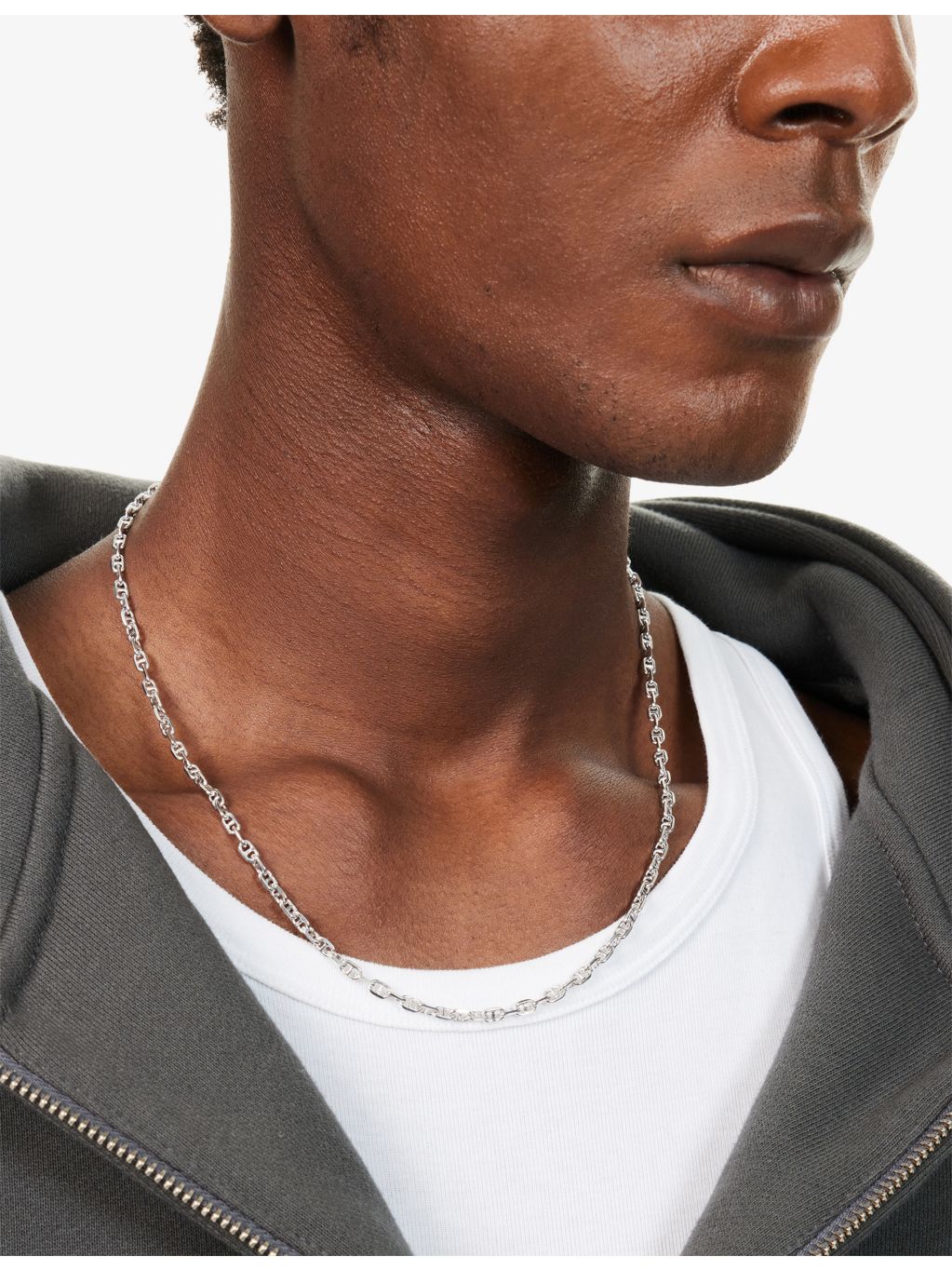 Tom Wood rhodium-plated 925 sterling silver necklace - British product