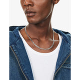 Tom Wood Frankie Chain necklace rhodium-plated 925 sterling silver, UK version