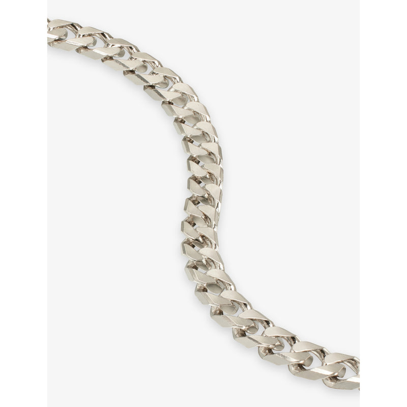 Tom Wood Frankie Chain necklace rhodium-plated 925 sterling silver, UK version