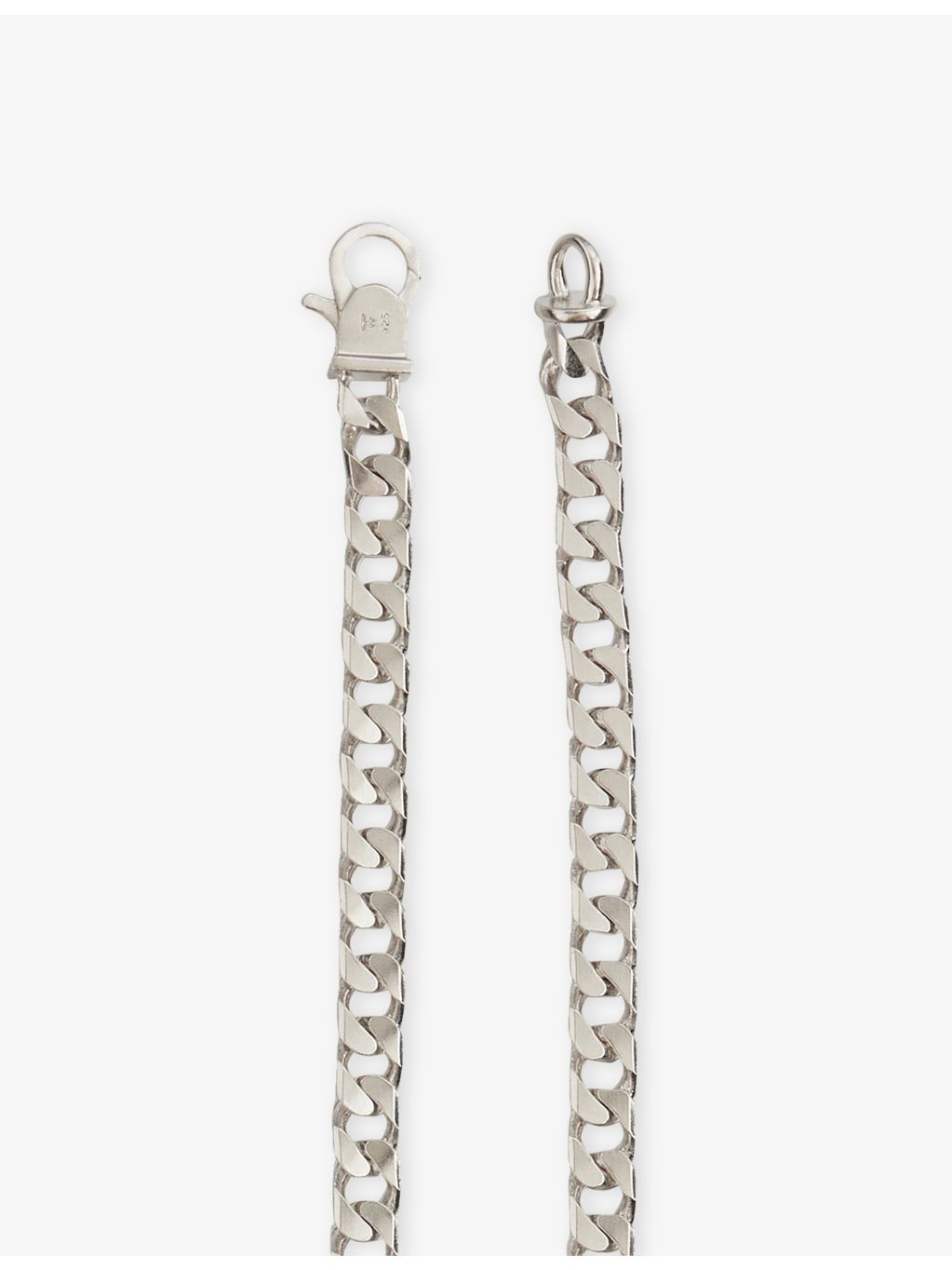 Tom Wood Frankie Chain necklace rhodium-plated 925 sterling silver, UK version