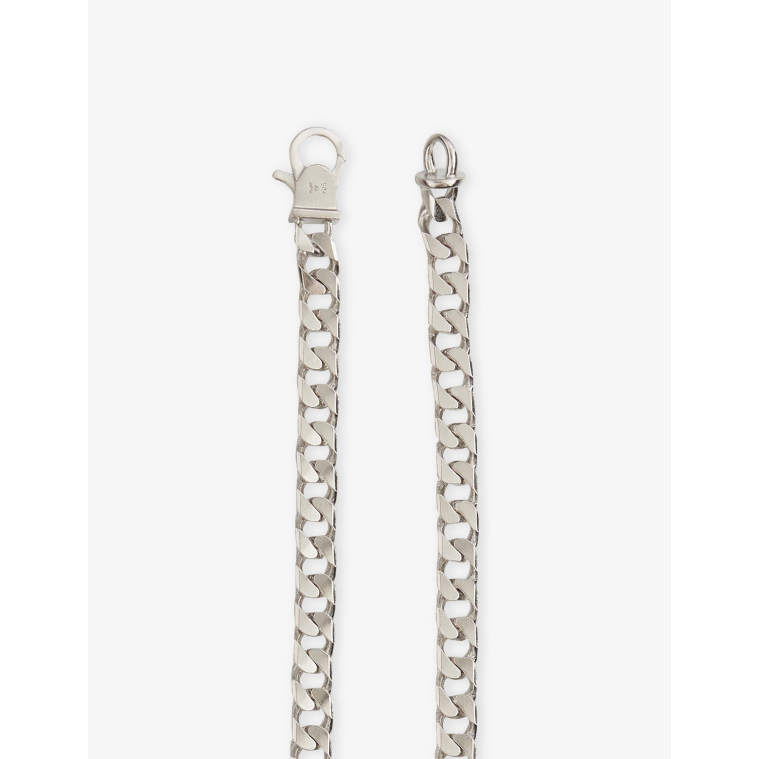 Tom Wood Frankie Chain necklace rhodium-plated 925 sterling silver, UK version