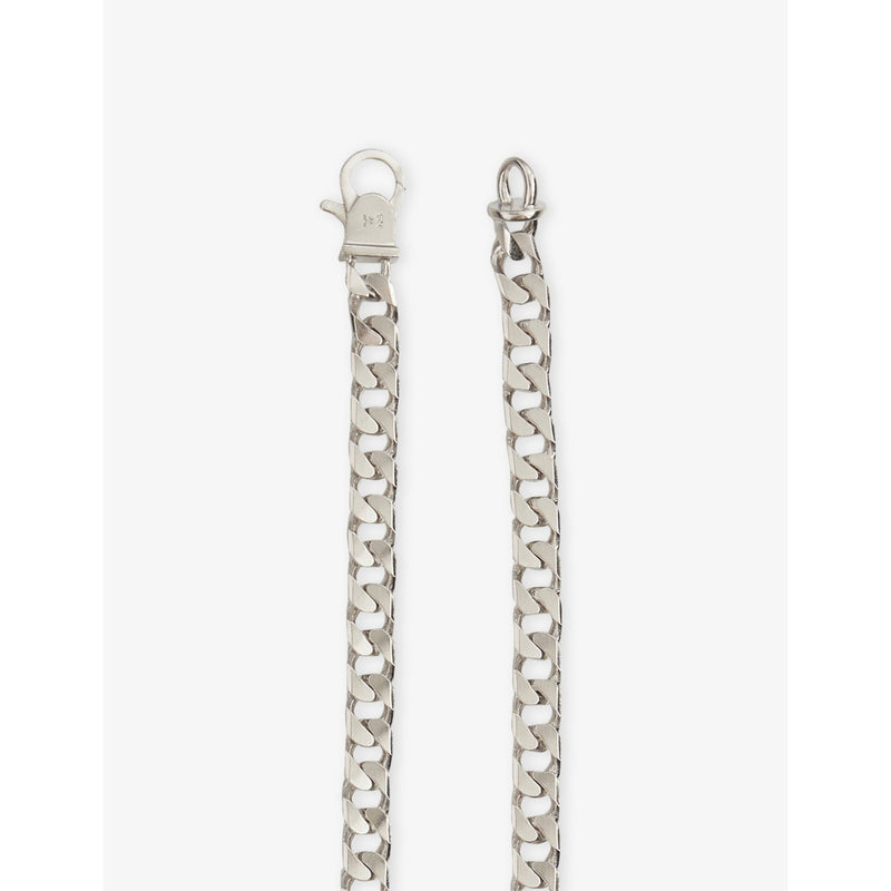 Tom Wood Frankie Chain necklace rhodium-plated 925 sterling silver, UK version