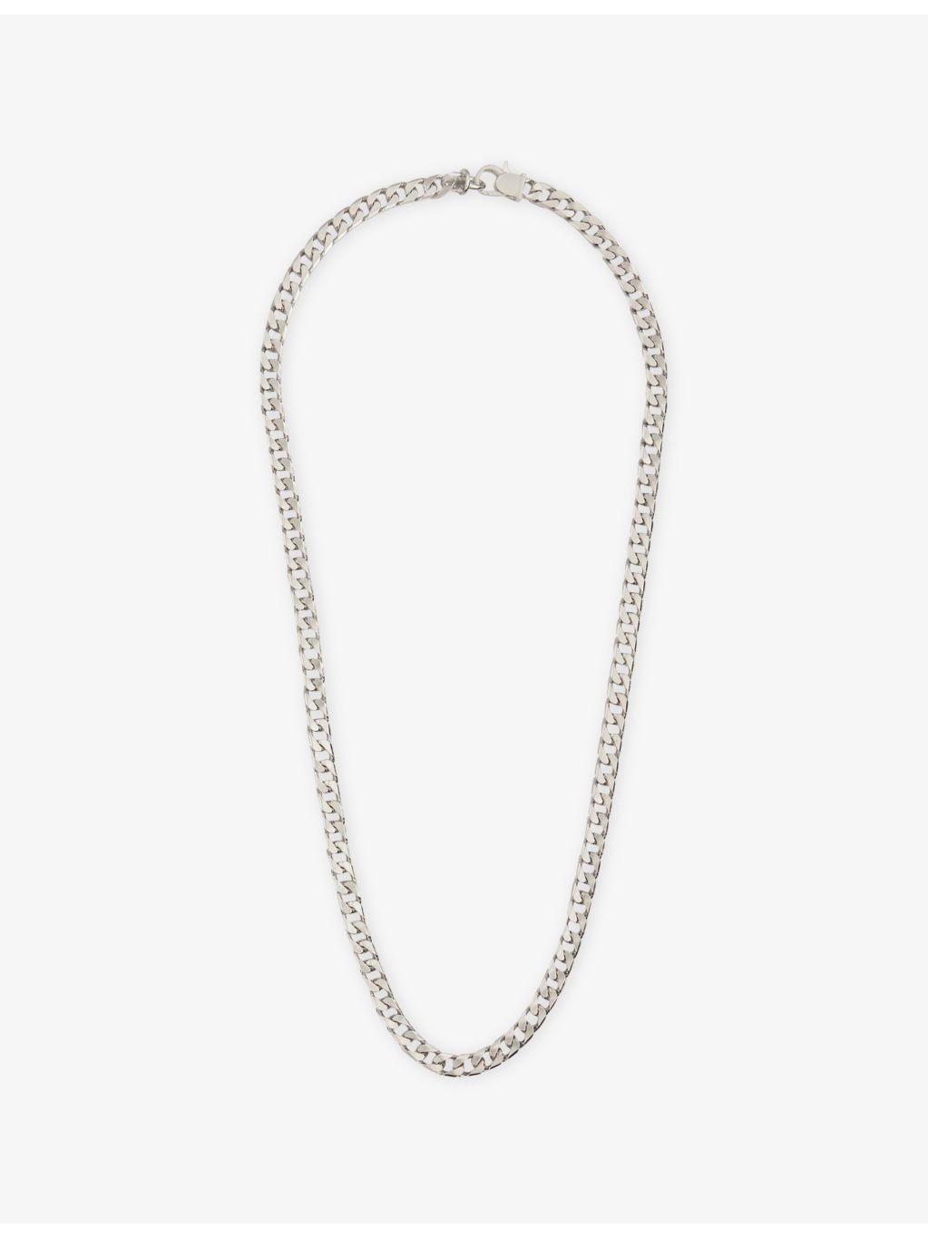 Tom Wood Frankie Chain necklace rhodium-plated 925 sterling silver, UK version