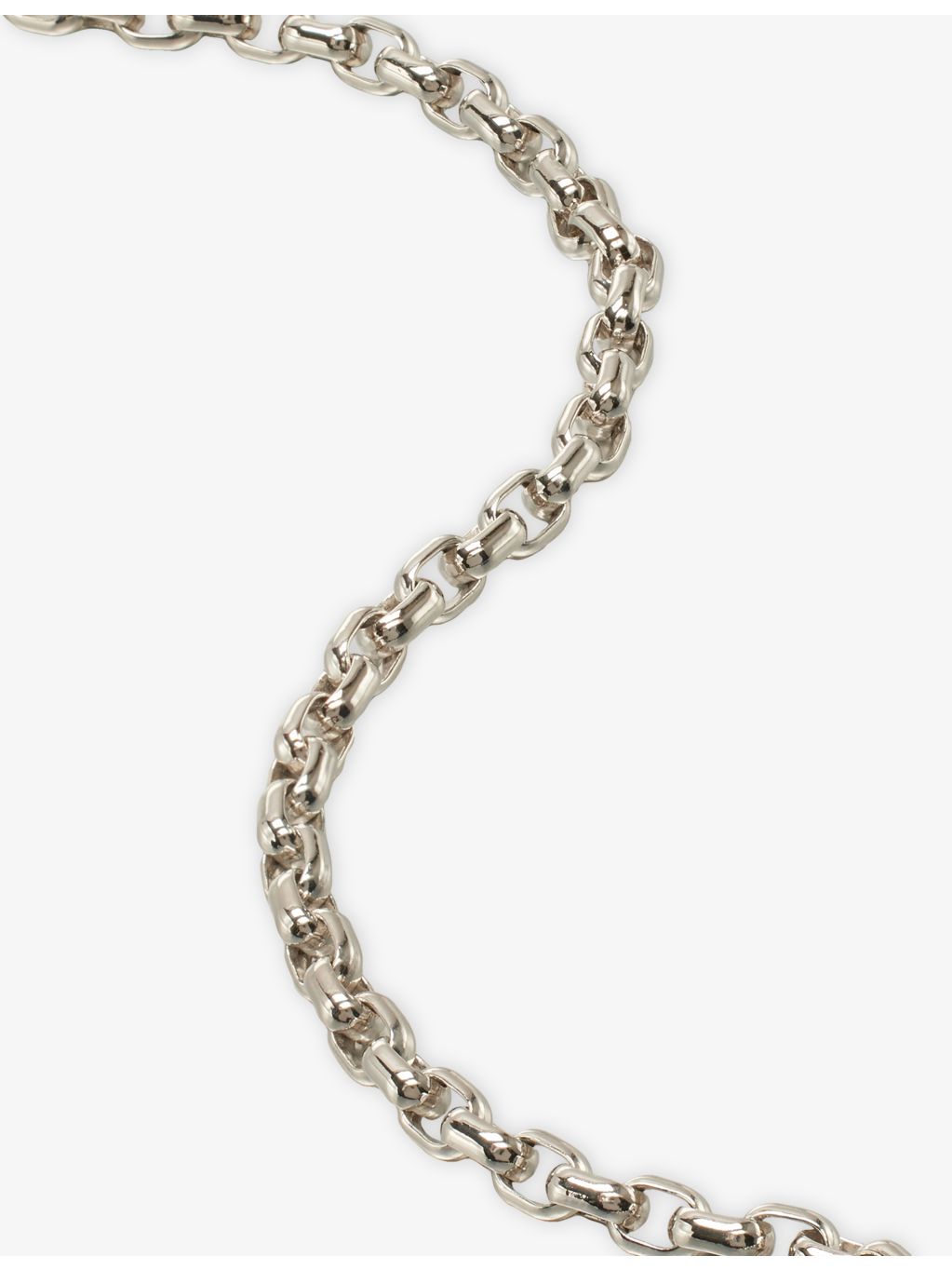 Tom Wood Lee Thick rhodium-plated sterling silver bracelet, imported from the UK