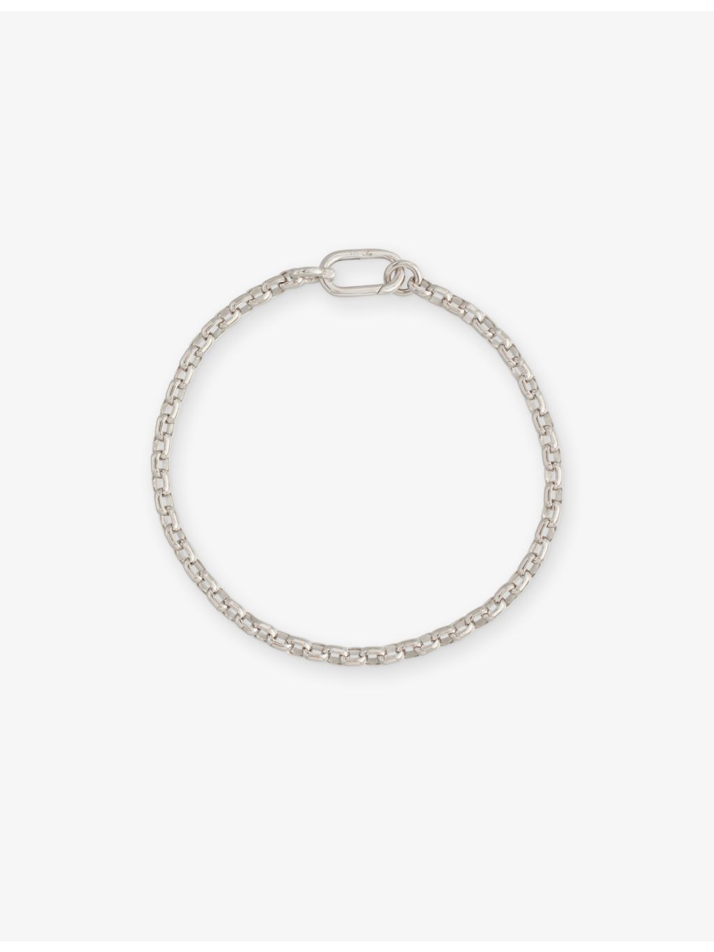 Tom Wood Lee Thick rhodium-plated sterling silver bracelet, imported from the UK