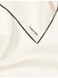Tom Ford silk pocket square with contrast border (British brand)