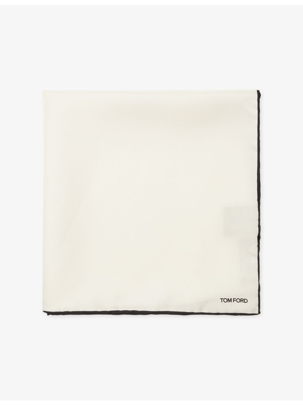 Tom Ford silk pocket square with contrast border (British brand)