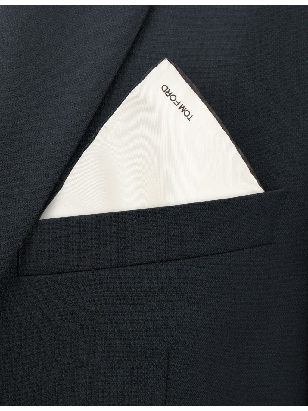 Tom Ford silk pocket square with contrast border (British brand)