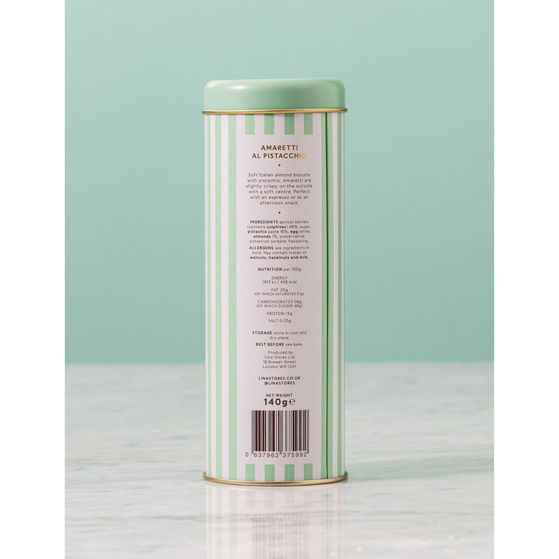 Daylesford Pistachio Amaretti biscuits tin 140g - British product