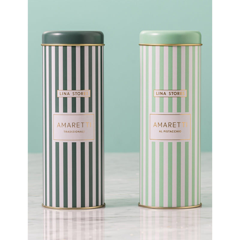 Daylesford Pistachio Amaretti biscuits tin 140g - British product