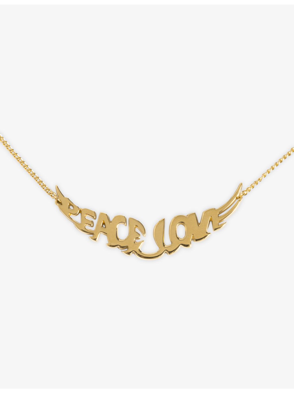 Zadig Voltaire brass pendant necklace gold-tone finish, imported from the UK