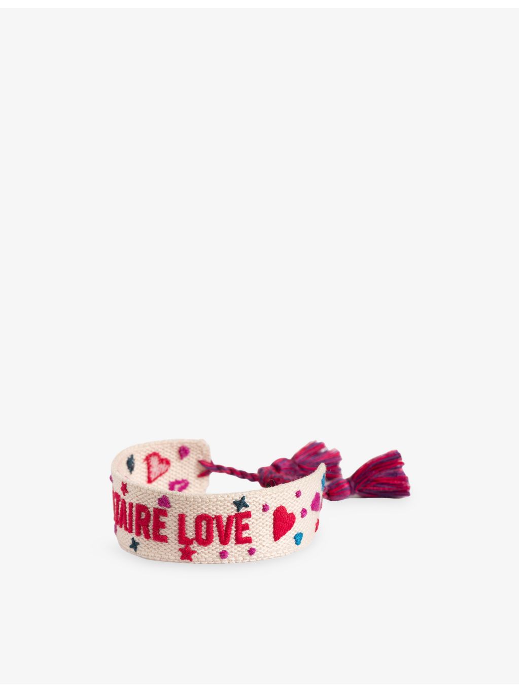 Zadig&Voltaire woven bracelet with Love embroidery 15 x 2cm - British product