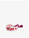 Zadig&Voltaire woven bracelet with Love embroidery 15 x 2cm - British product