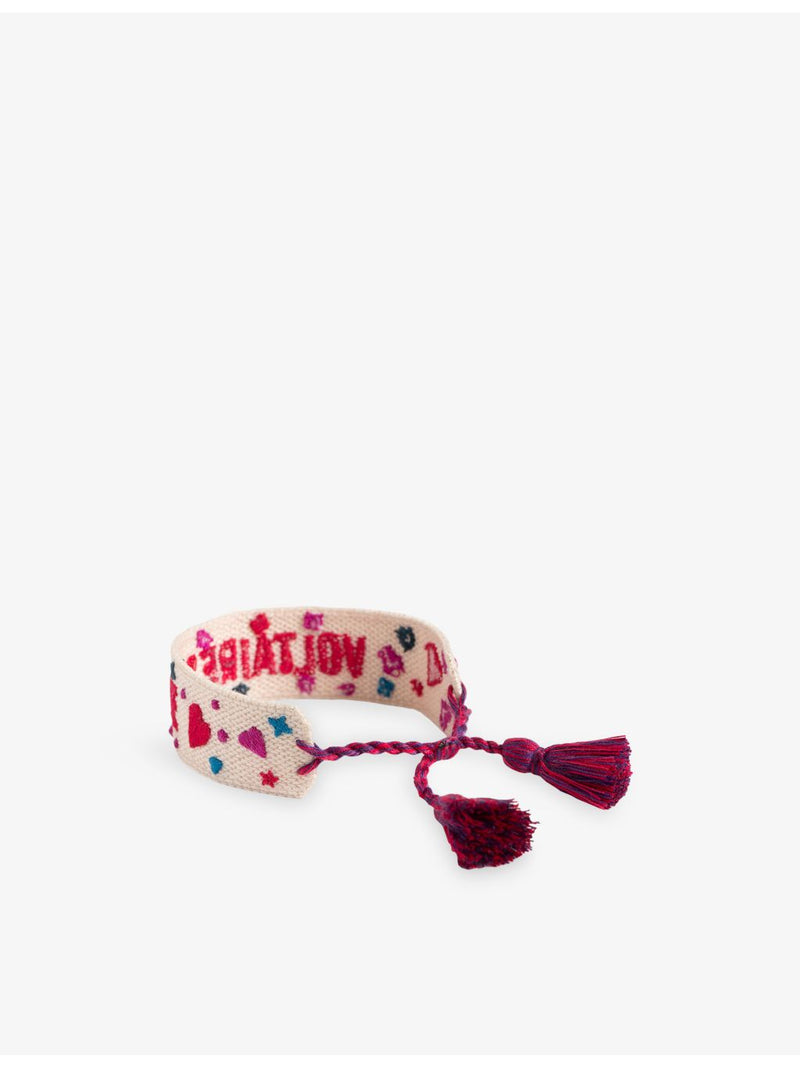 Zadig&Voltaire woven bracelet with Love embroidery 15 x 2cm - British product