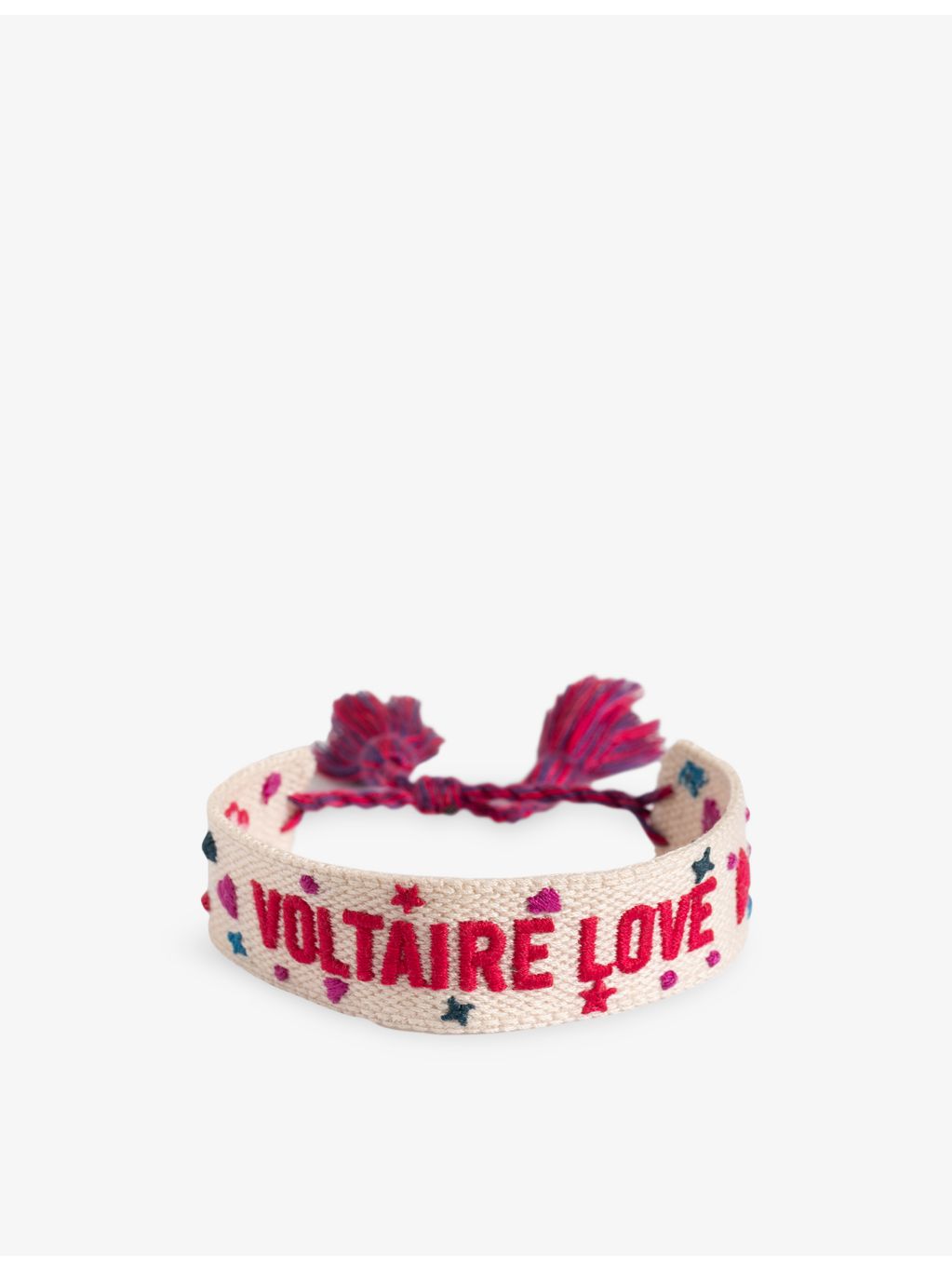 Zadig&Voltaire woven bracelet with Love embroidery 15 x 2cm - British product