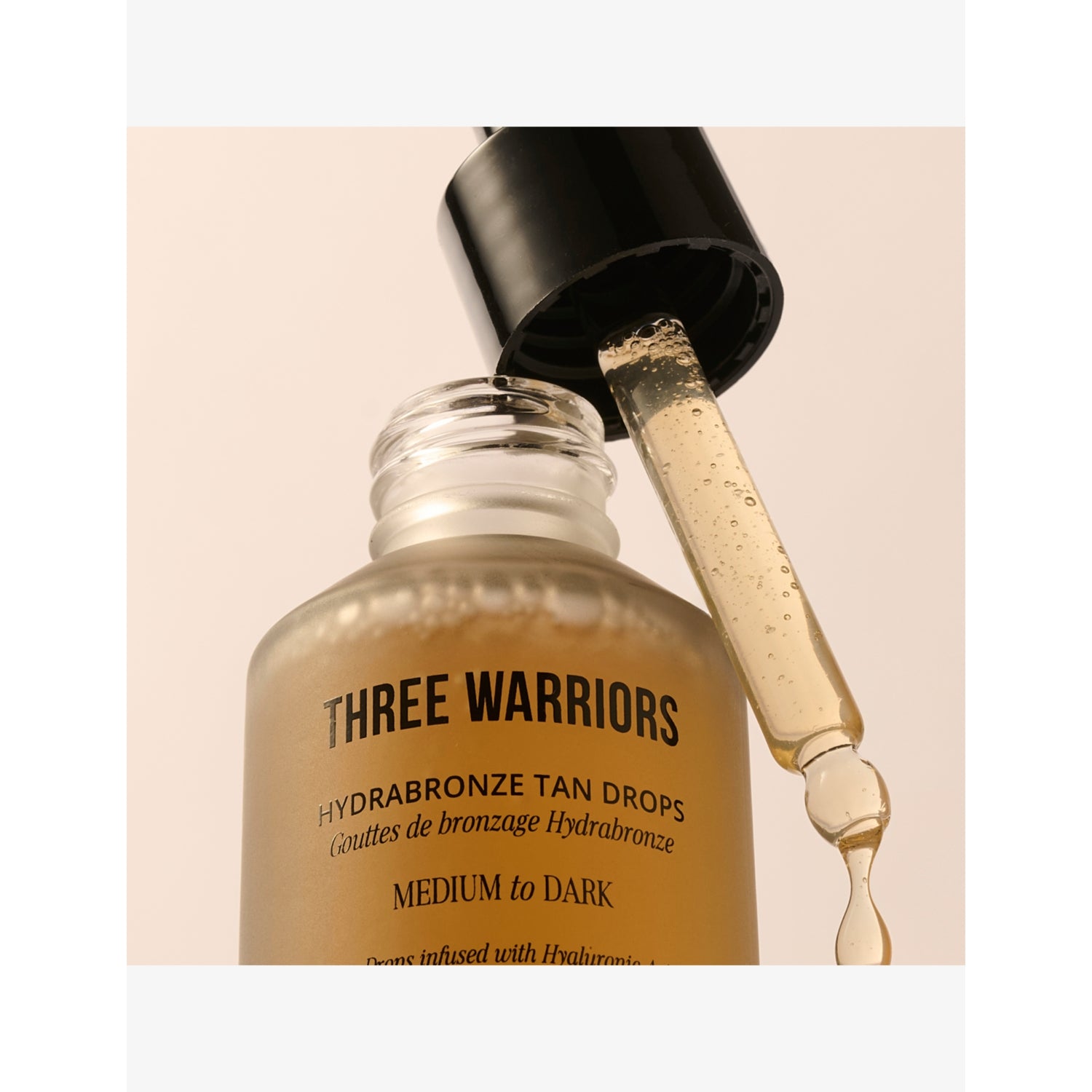 Three Warriors Hydrabronze face tan drops 30ml, imported from the UK