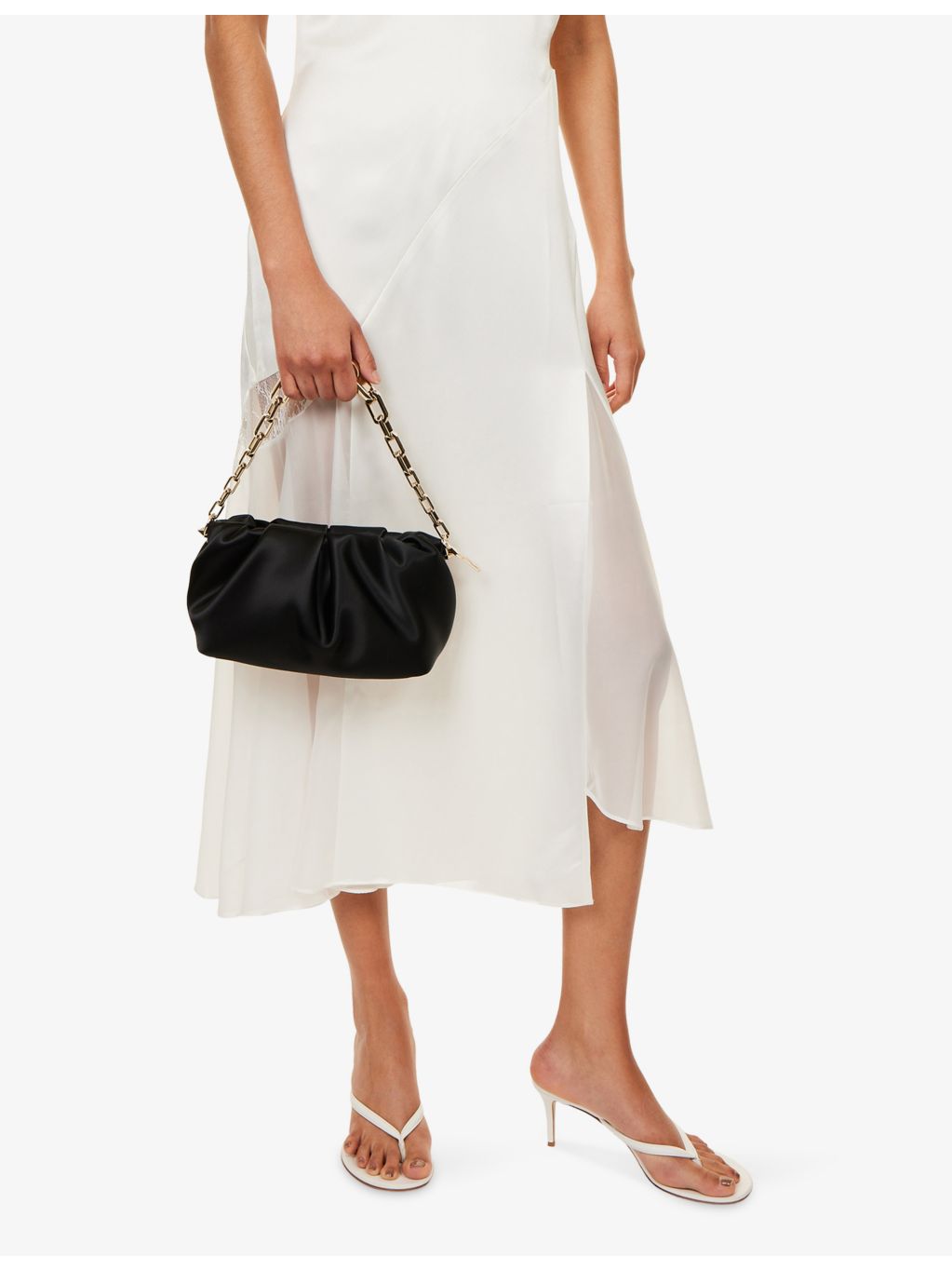 Christian Louboutin Eva small neoprene satin shoulder bag, UK version