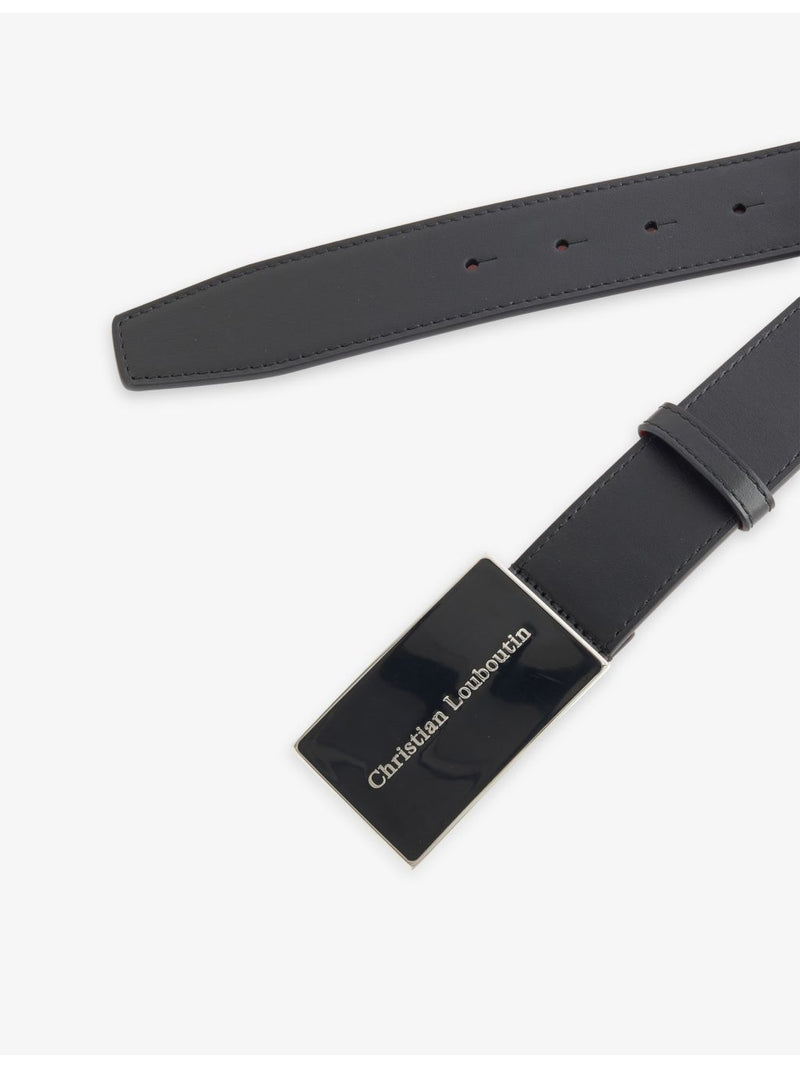 Christian Louboutin Canopy leather belt 35mm adjustable (British brand)