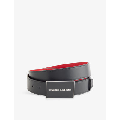 selfridges Christian Louboutin Canopy Leather Belt 35mm- Buy online at McGrocer