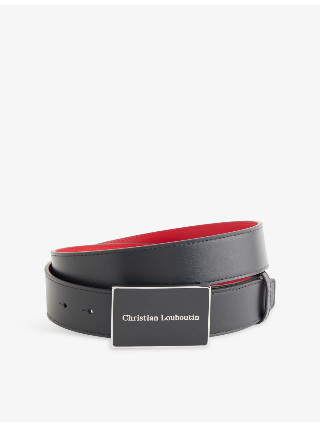 Christian Louboutin Canopy leather belt 35mm adjustable (British brand)